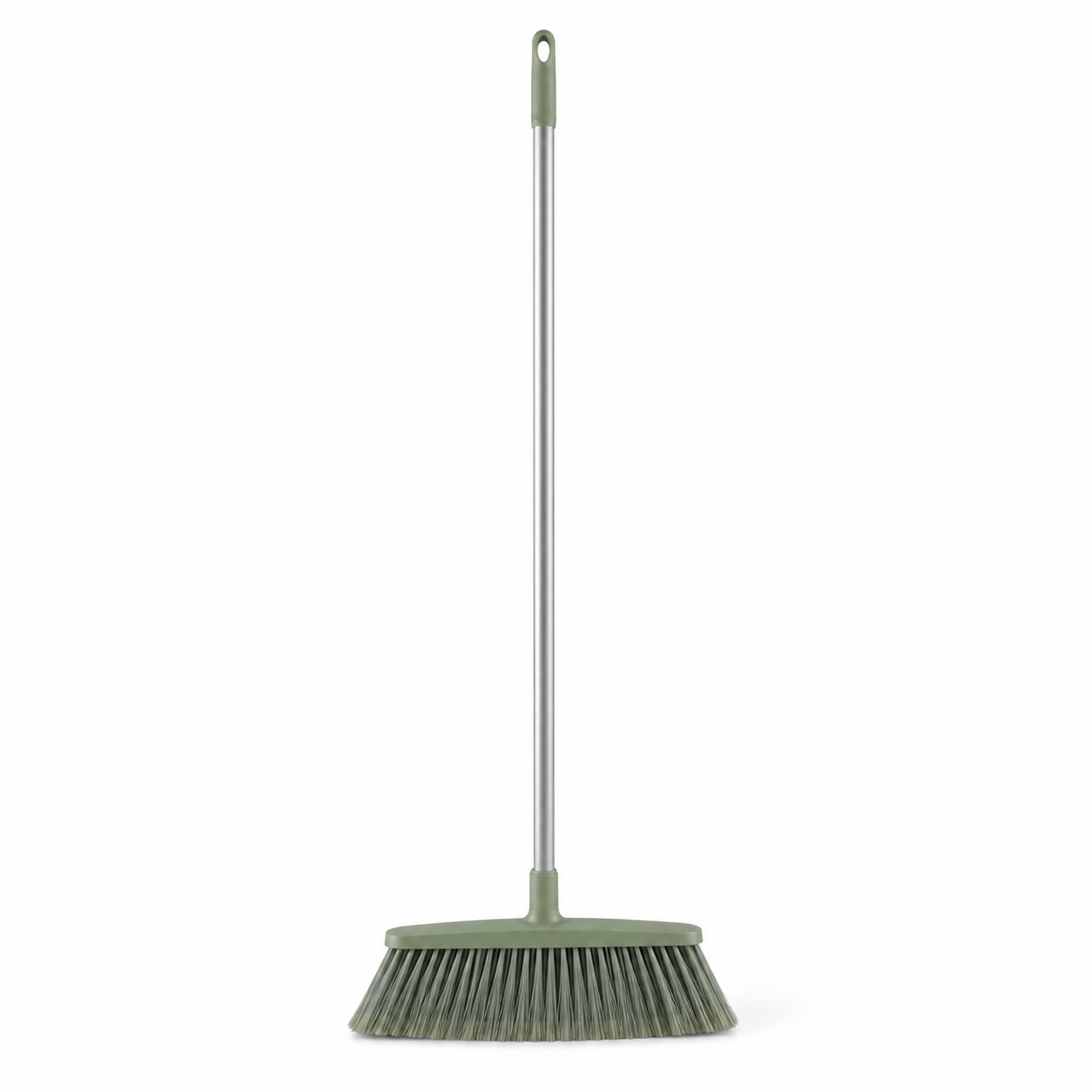 Balai intérieur compact en fibres souples vert sauge 26 cm