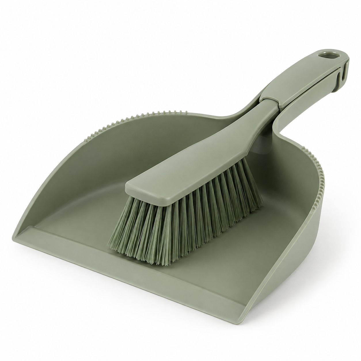 Ensemble balayette et pelle emboîtable vert sauge 32 cm