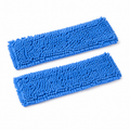 Lot de 2 recharges bleues en microfibre chenille 42x12 cm