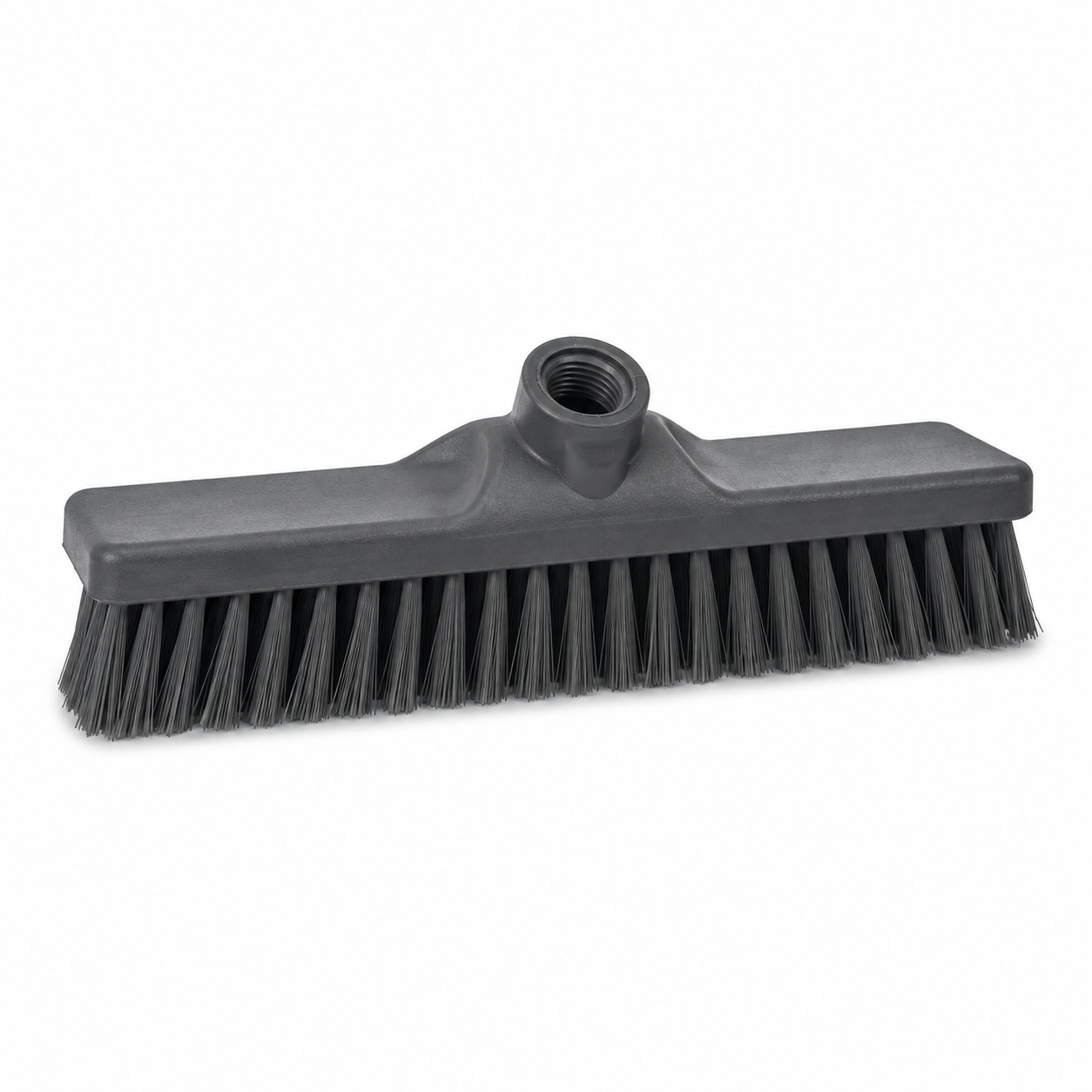 Brosse lave-pont gris anthracite à fibres rigides 30 cm