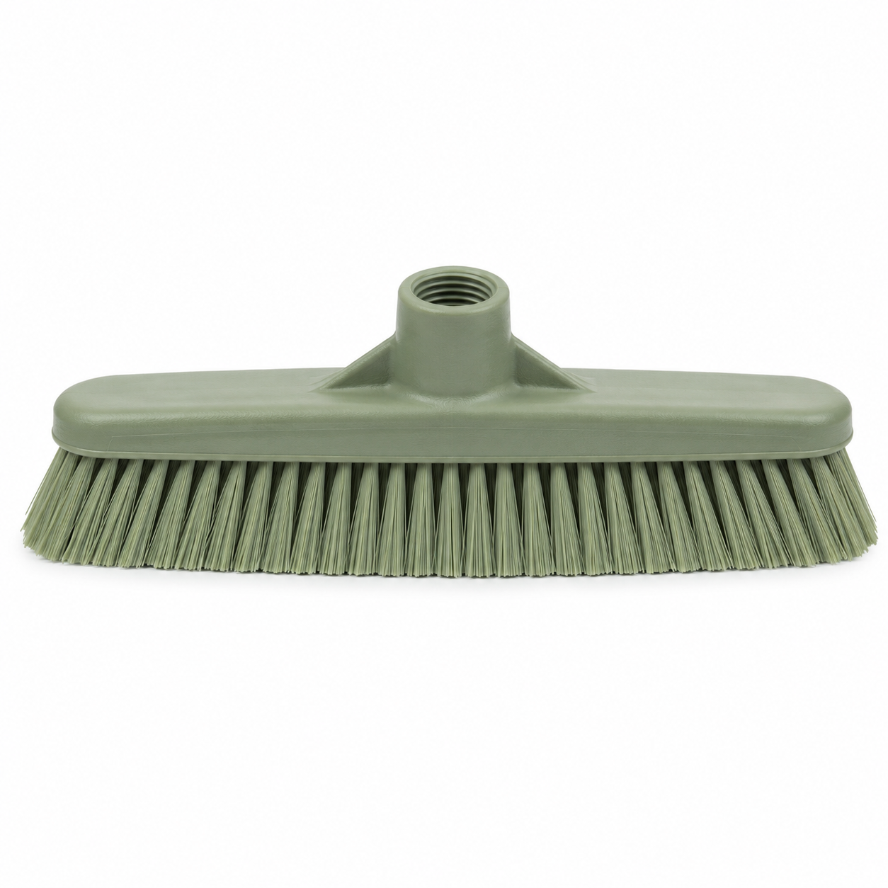 Brosse lave-pont vert sauge à fibres mi-rigides 28 cm