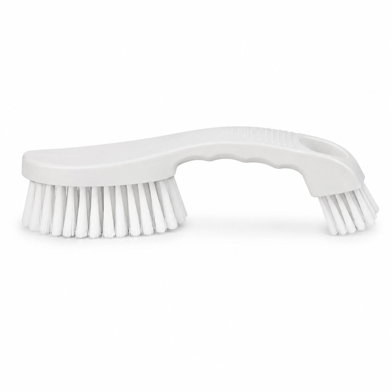 Brosse de salle de bain double face blanche 26 cm