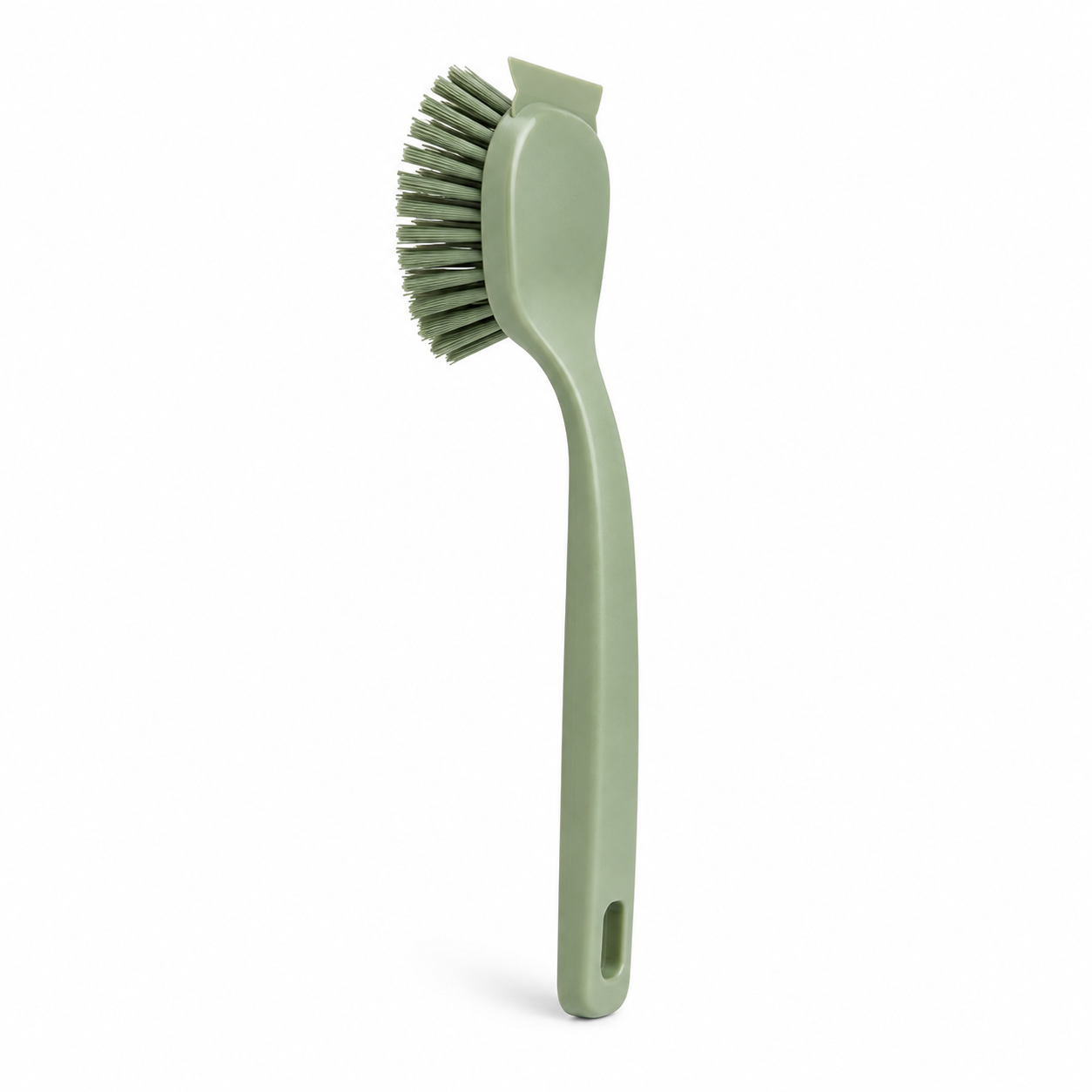 Brosse à vaisselle avec grattoir vert sauge 27 cm
