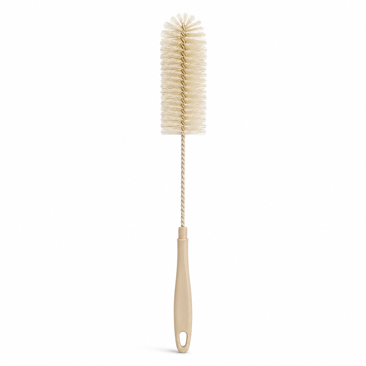 Brosse pour bouteilles en fibres souples beige 35 cm