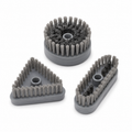 Lot de 3 têtes de brosse de nettoyage multiformes grises