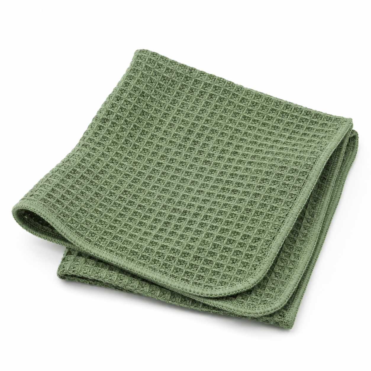 Chiffon gaufré pour cuisine vert 35x35 cm