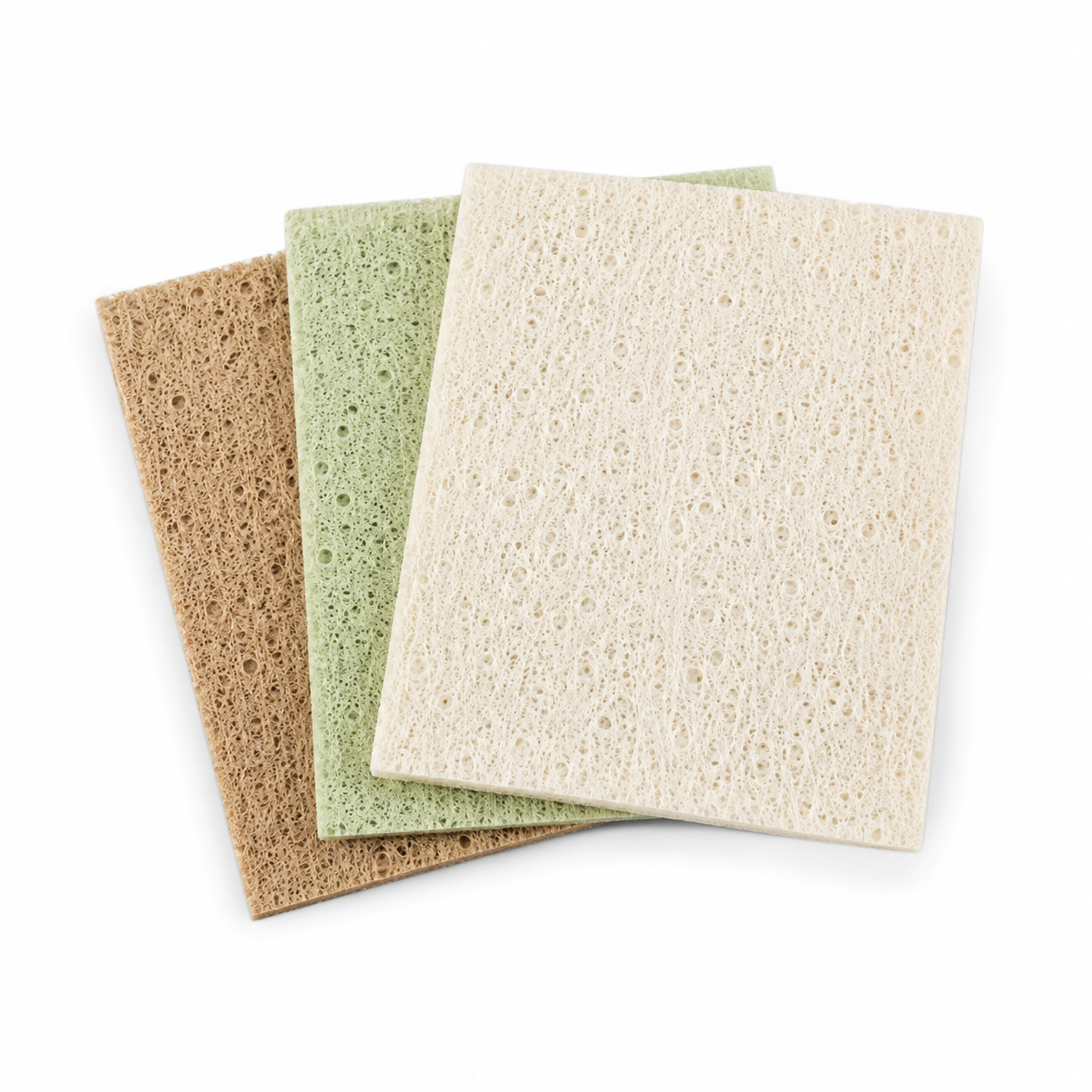 Lot de 3 lavettes absorbantes en cellulose 18x20 cm